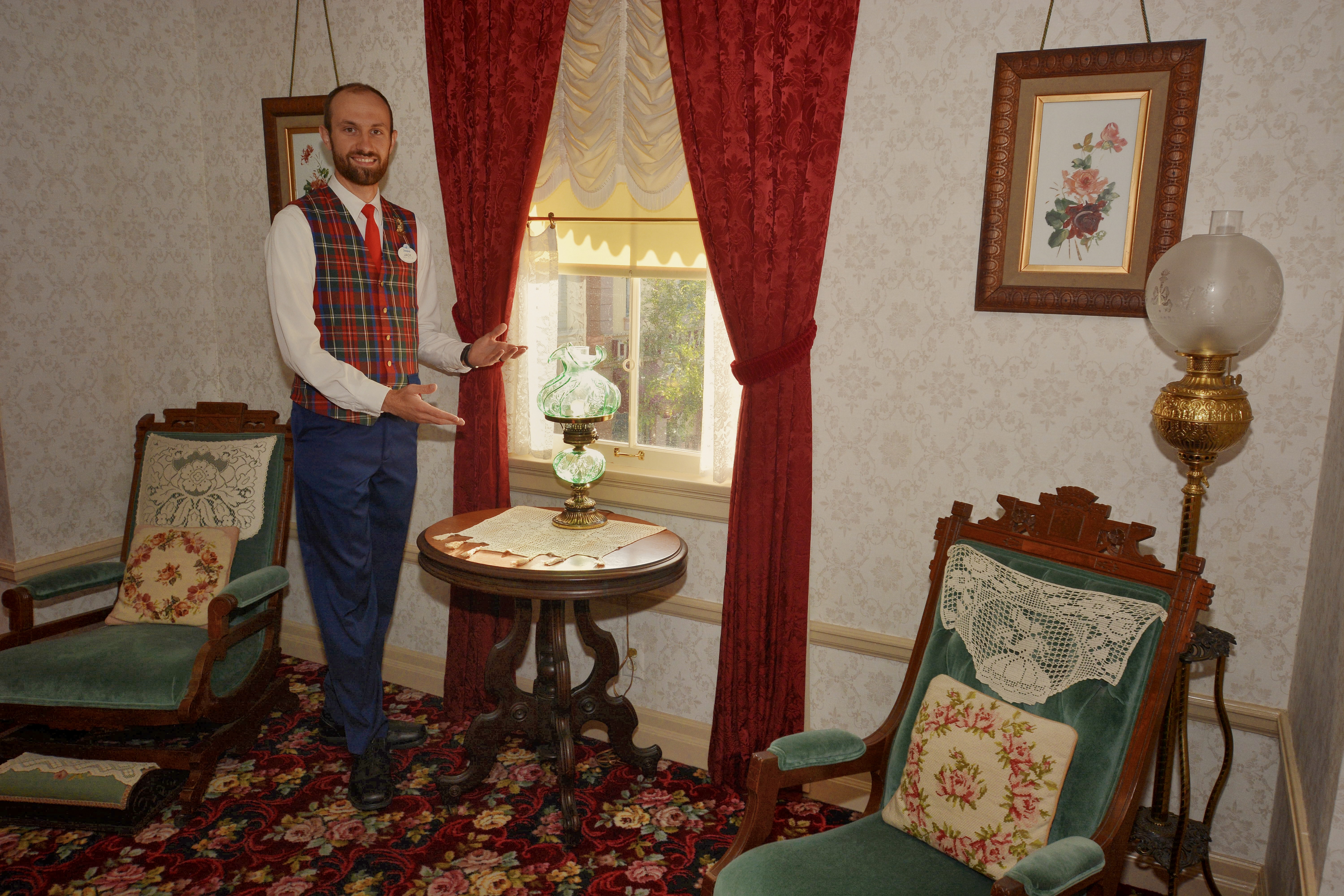 A posed photo of me inside Walt’s Apartment